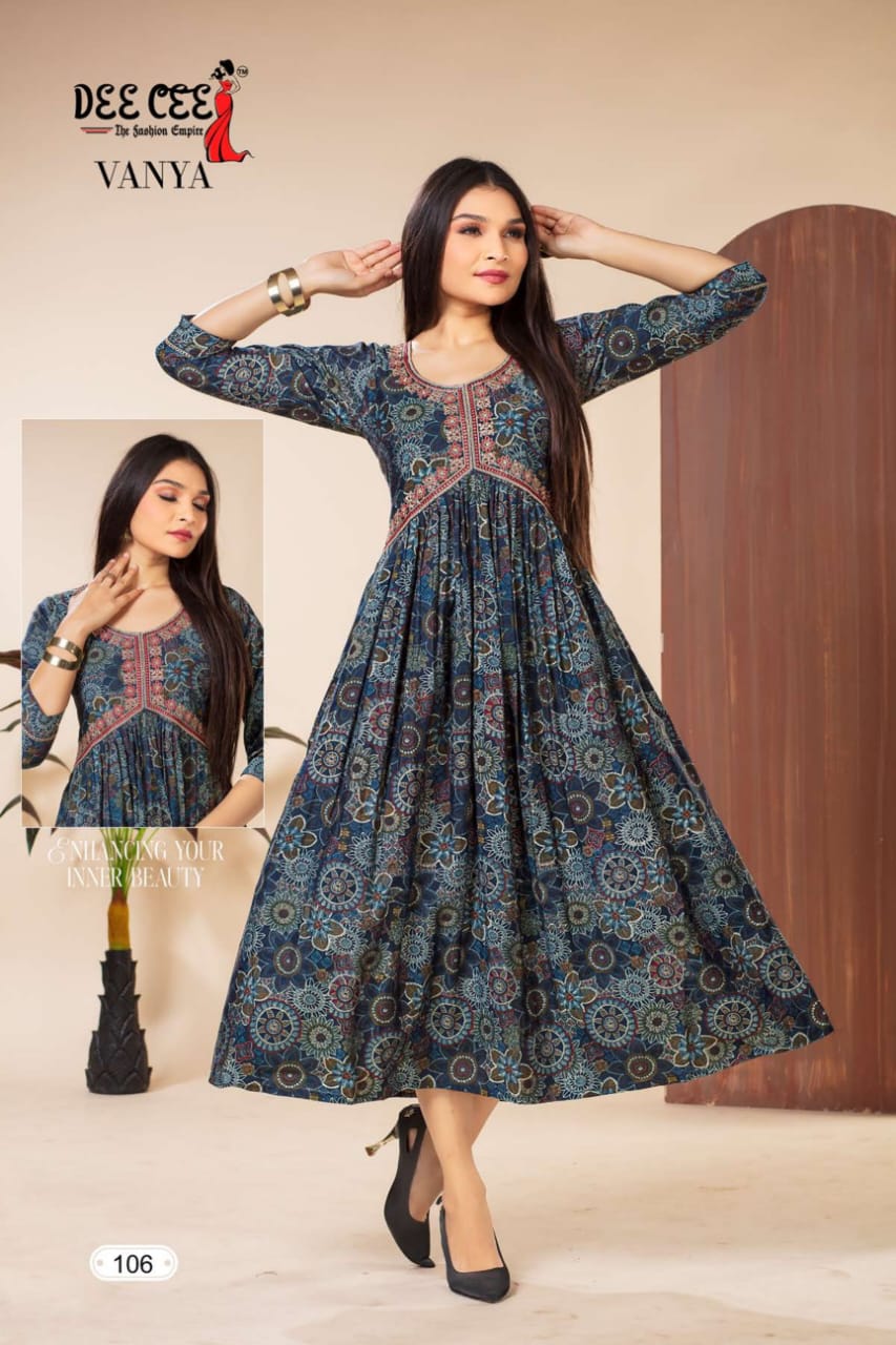 Vanya By Dee Cee Printed Kurtis Wholesale Market In Surat with Price